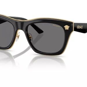 New Unisex Polarized Sunglasses VE2272 Versace Black and Gold